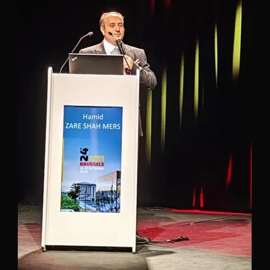 سخنرانی حمید زارع در بیست‌وچهارمین کنگره جهانی استریلیزاسیون WFHSS 2023 بروکسل، حمید زارع